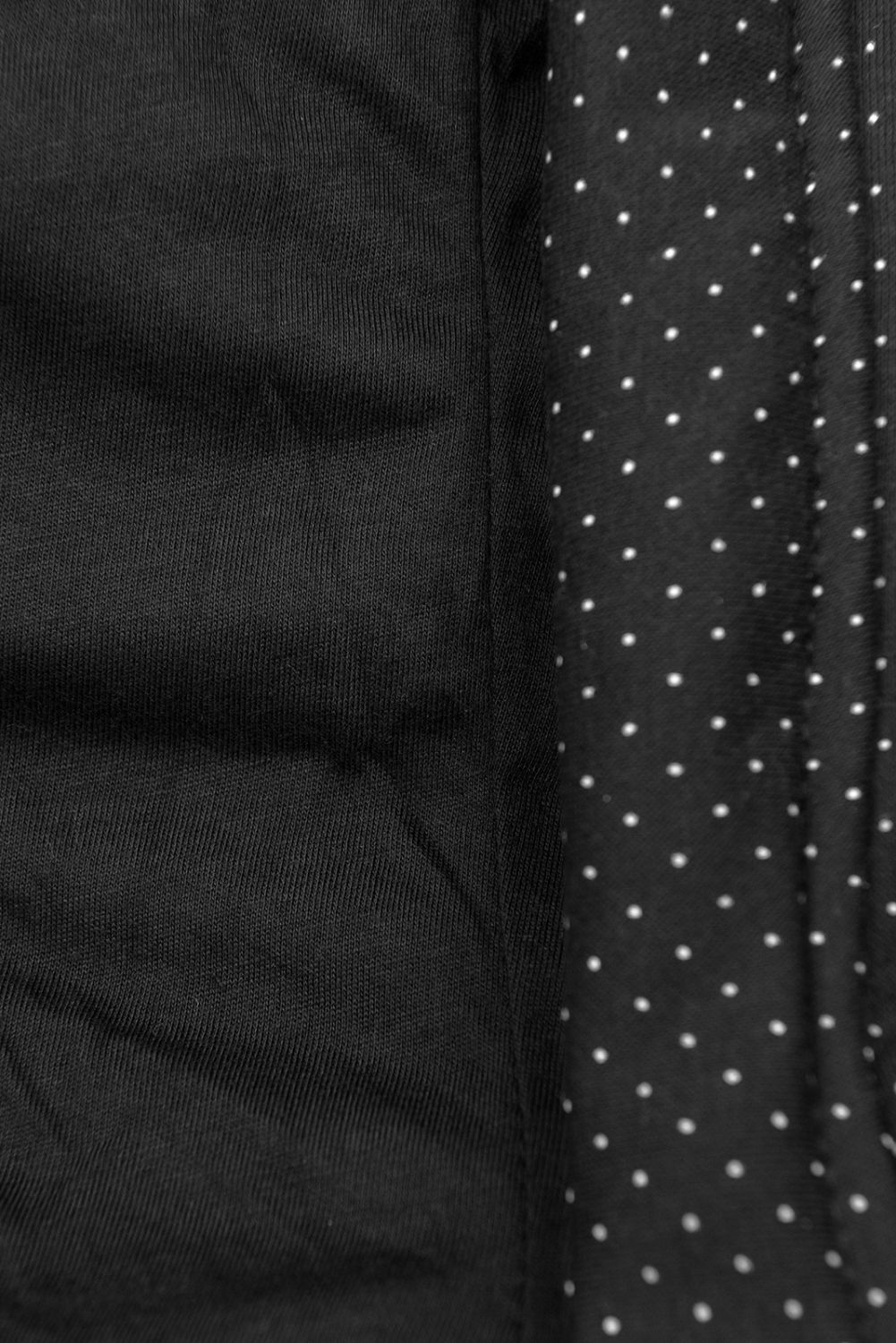 Elongated Polka dot hoodie in black