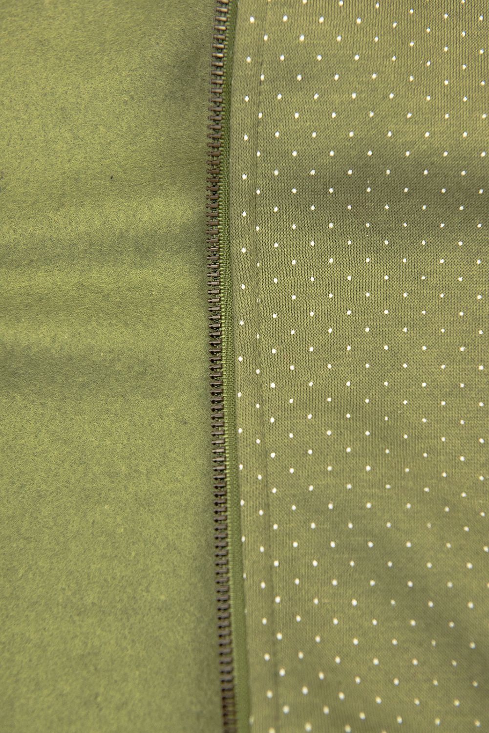 Elongated Polka dot hoodie in khaki