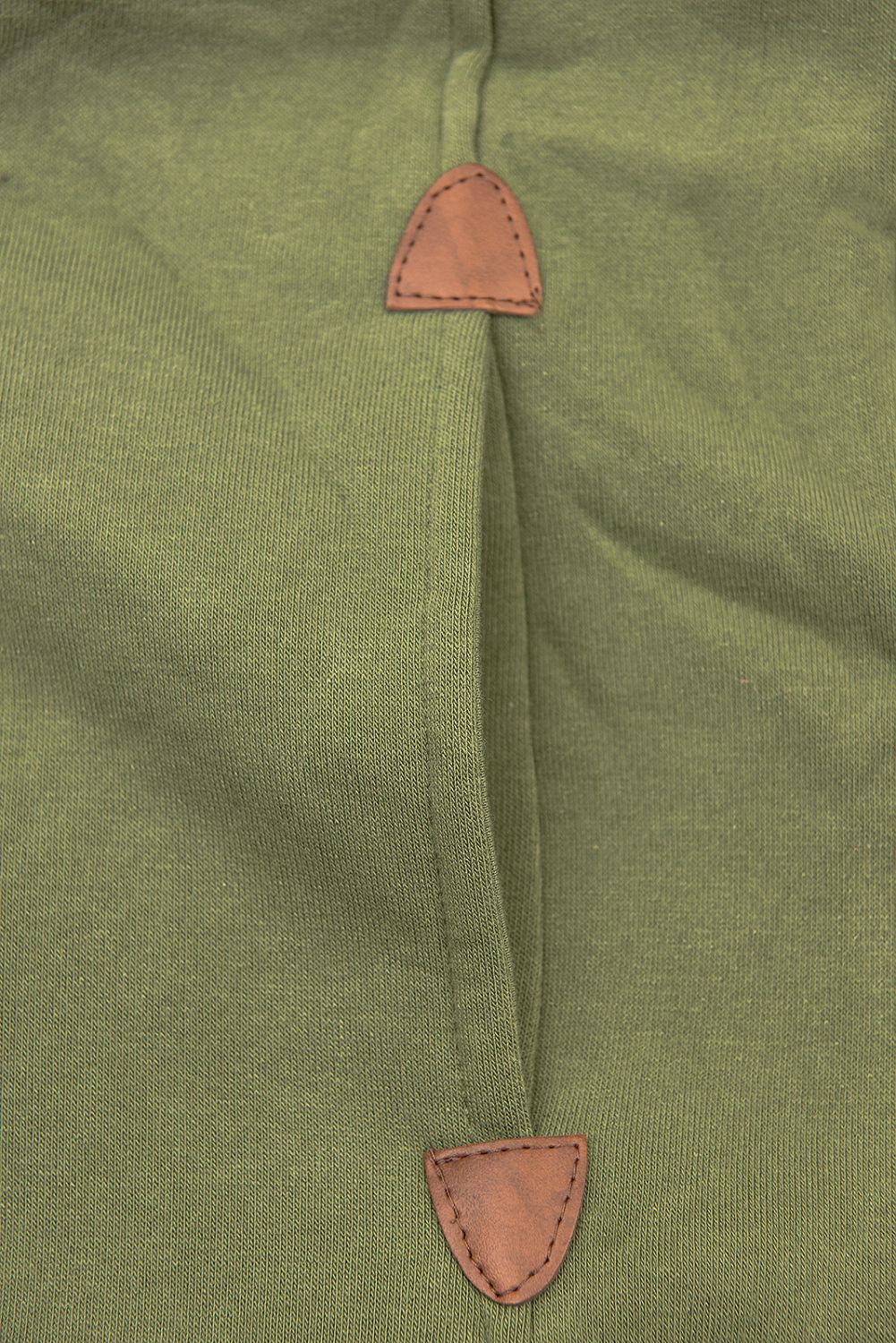 Sweatshirt dress with hoodie khaki