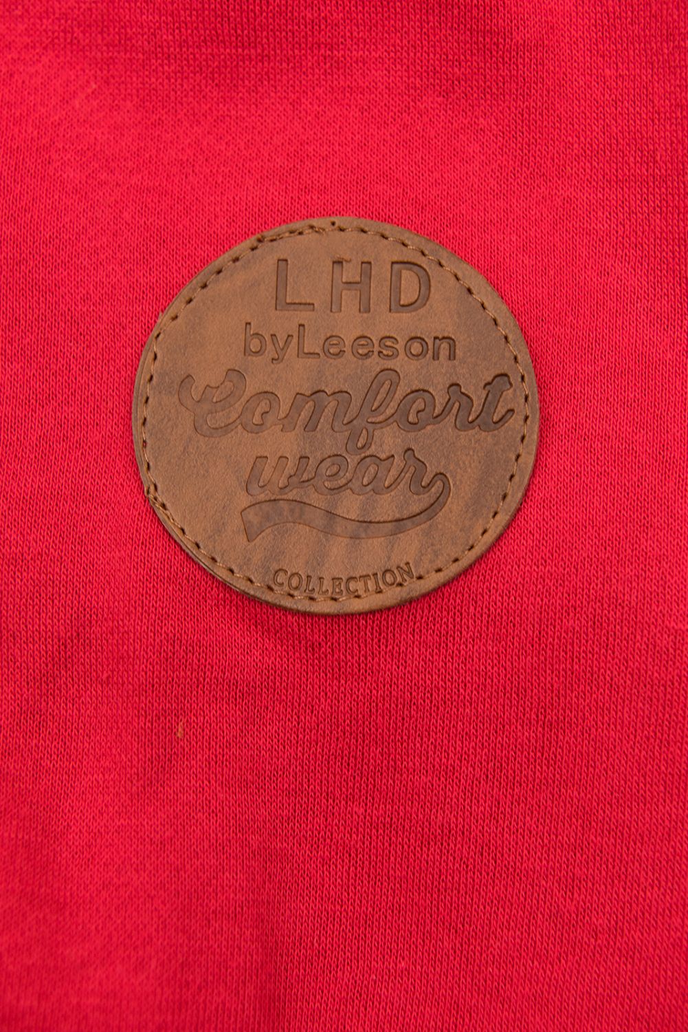 Basic elongated hoodie in red