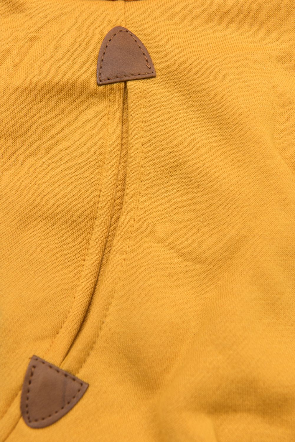 Basic elongated hoodie in yellow