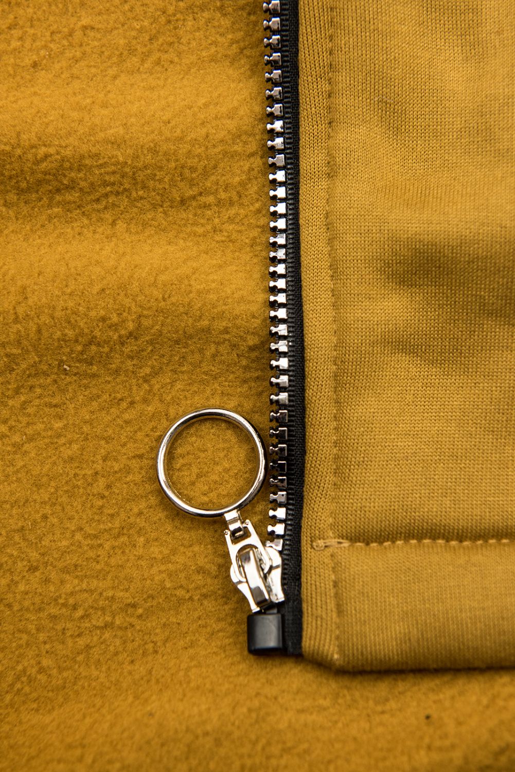 Mustard yellow hoodie with drawstring belt