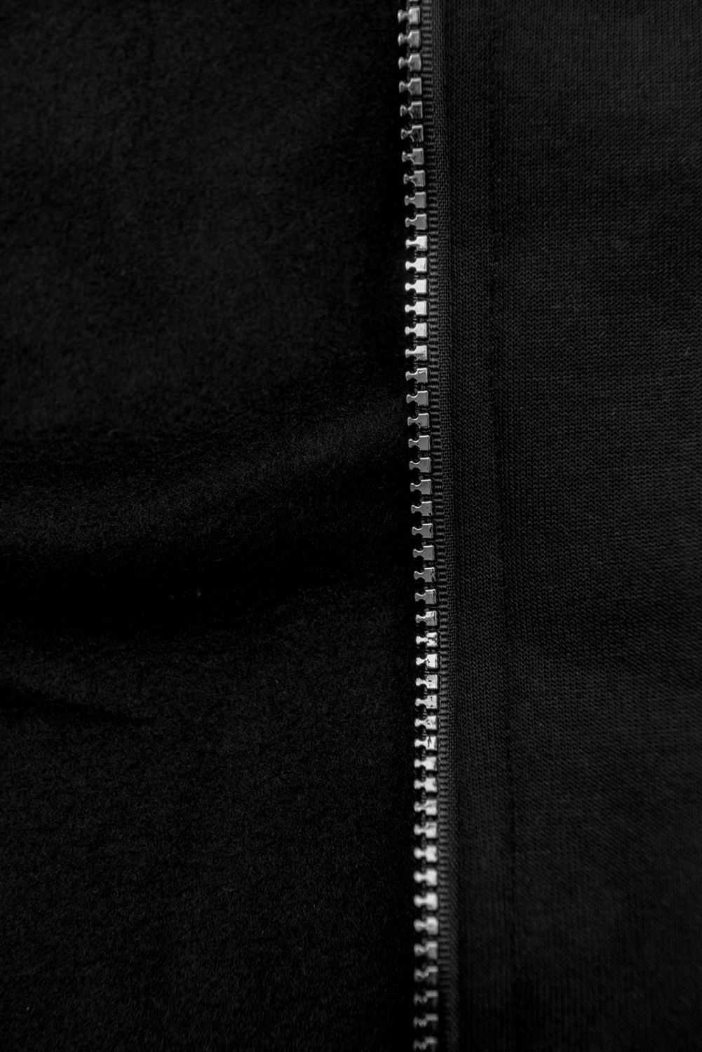 Black hoodie with drawstring belt