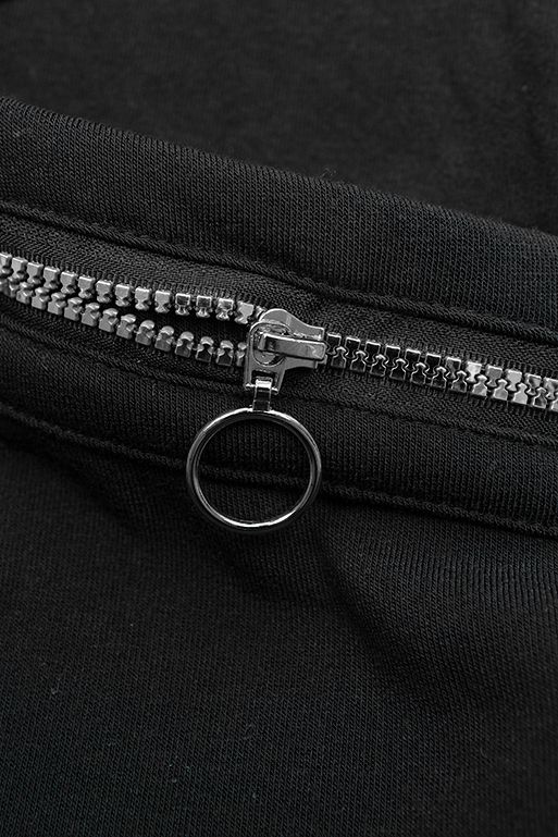 Cozy Black Elongated Sweatshirt Jacket