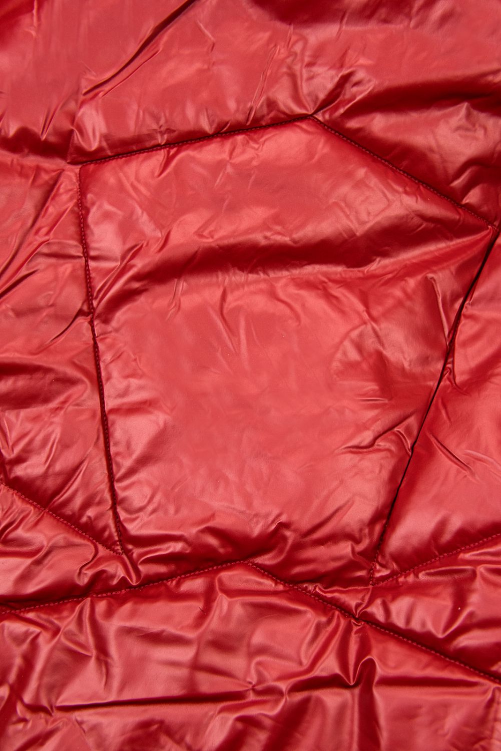 Red shiny winter jacket