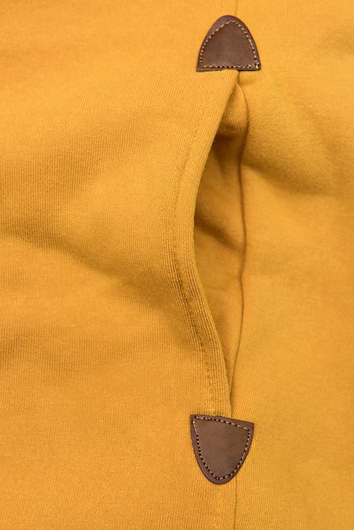 Sweatshirt dress with hoodie yellow