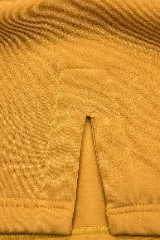 Sweatshirt dress with hoodie yellow