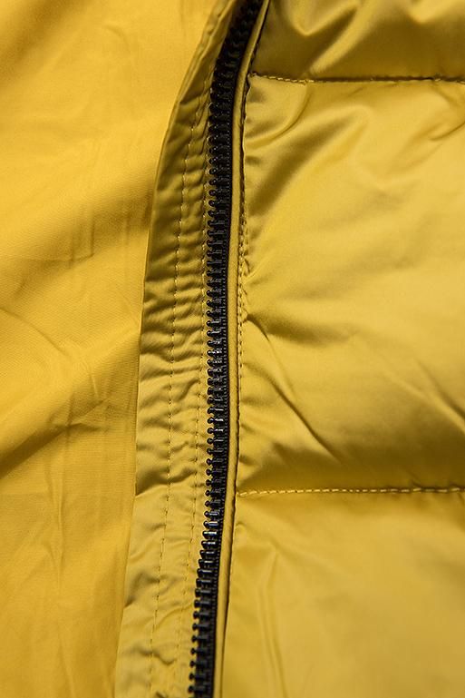 Mustard yellow shiny winter jacket