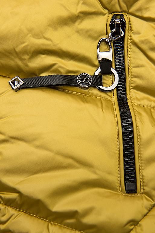 Mustard yellow shiny winter jacket