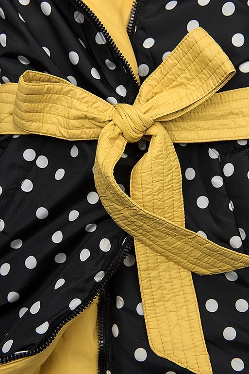 Yellow/polka dot reversible jacket