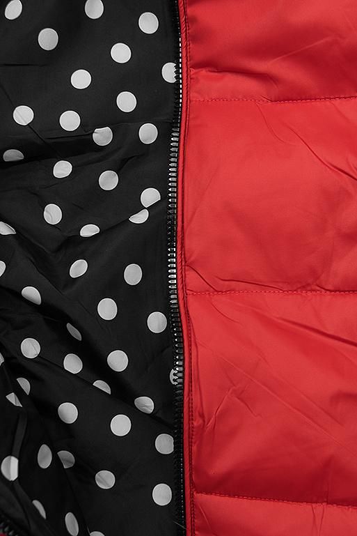 Red/polka dot reversible jacket