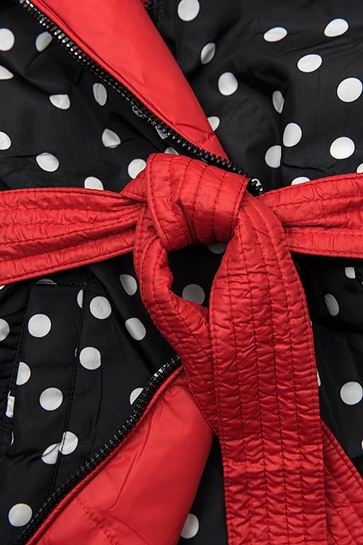 Red/polka dot reversible jacket