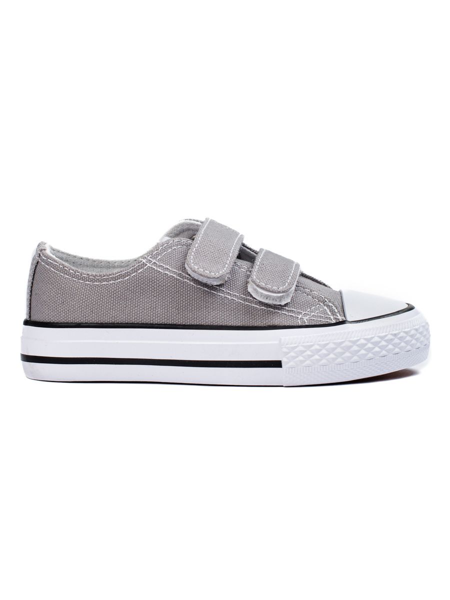 Grey children's sneakers with velcro
