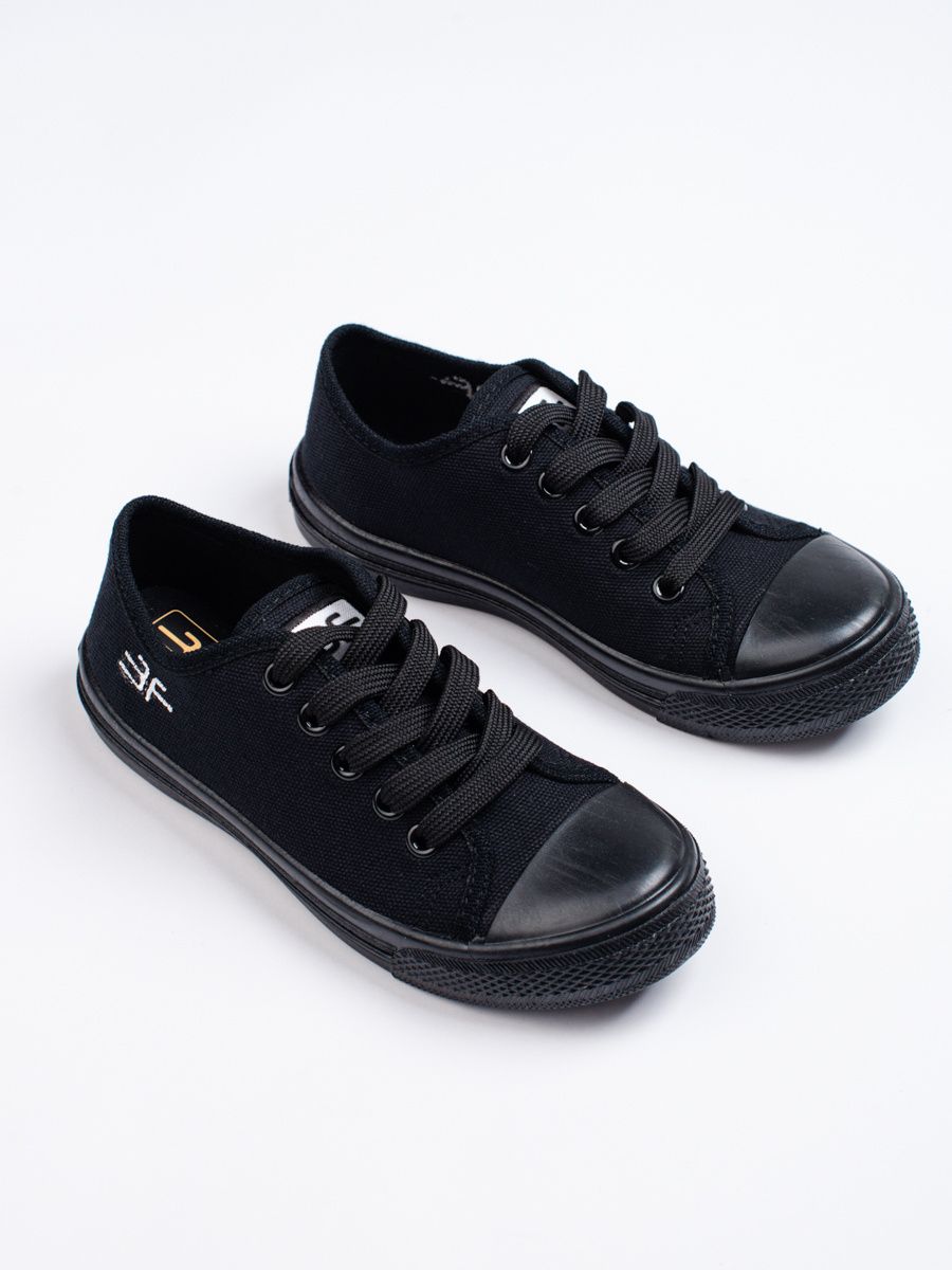Children's canvas sneakers black