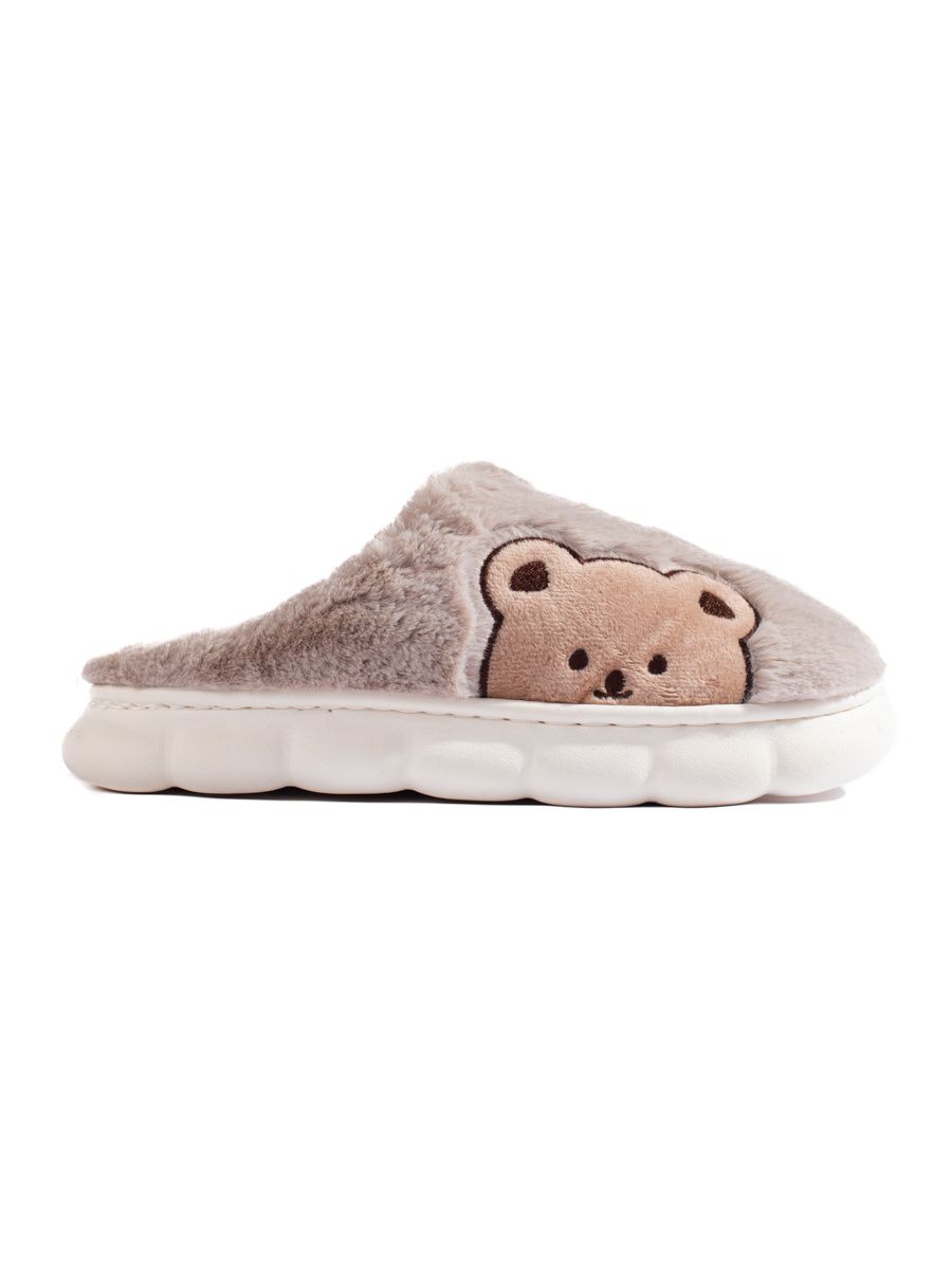 Dark beige women's slippers BEAR