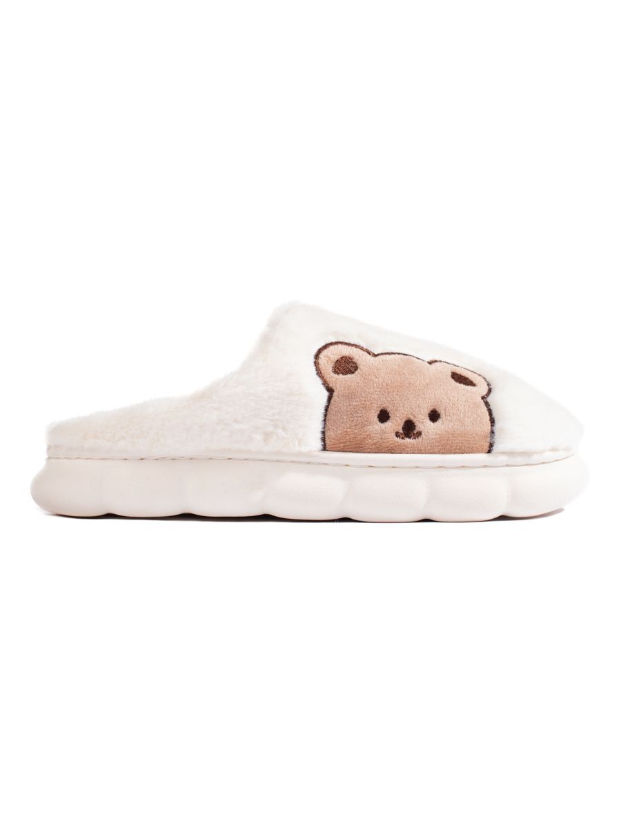 White women's slippers BEAR
