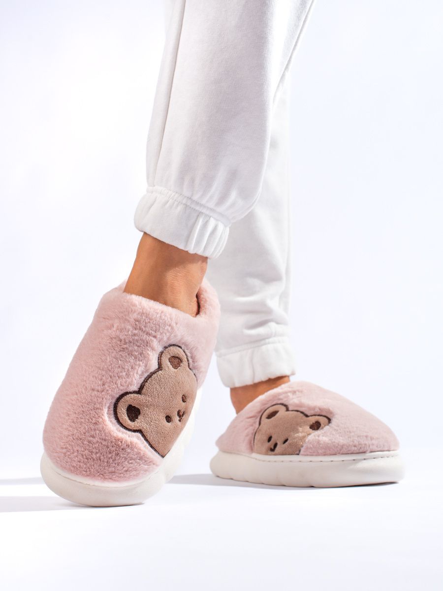 Pink women's slippers BEAR