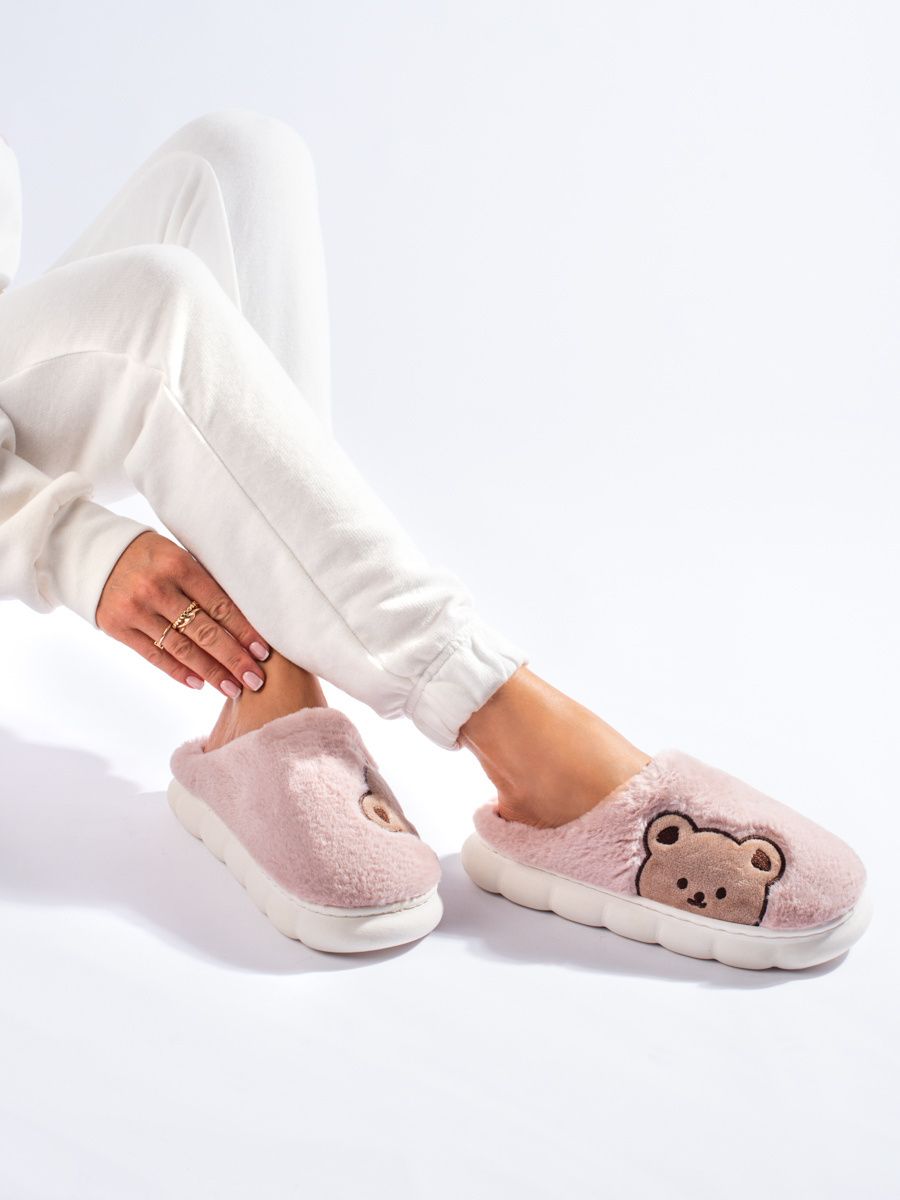 Pink women's slippers BEAR