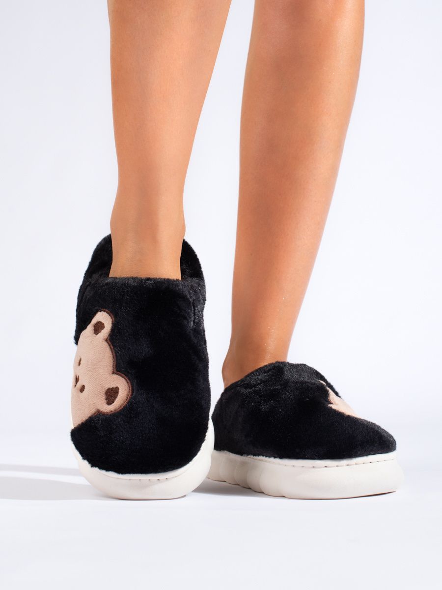 Black women's slippers BEAR