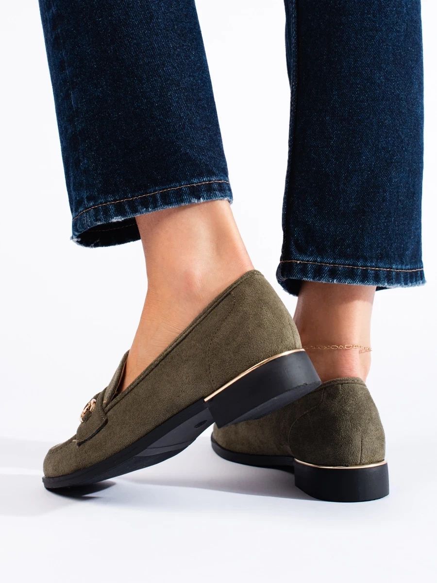 Green Suede Loafers