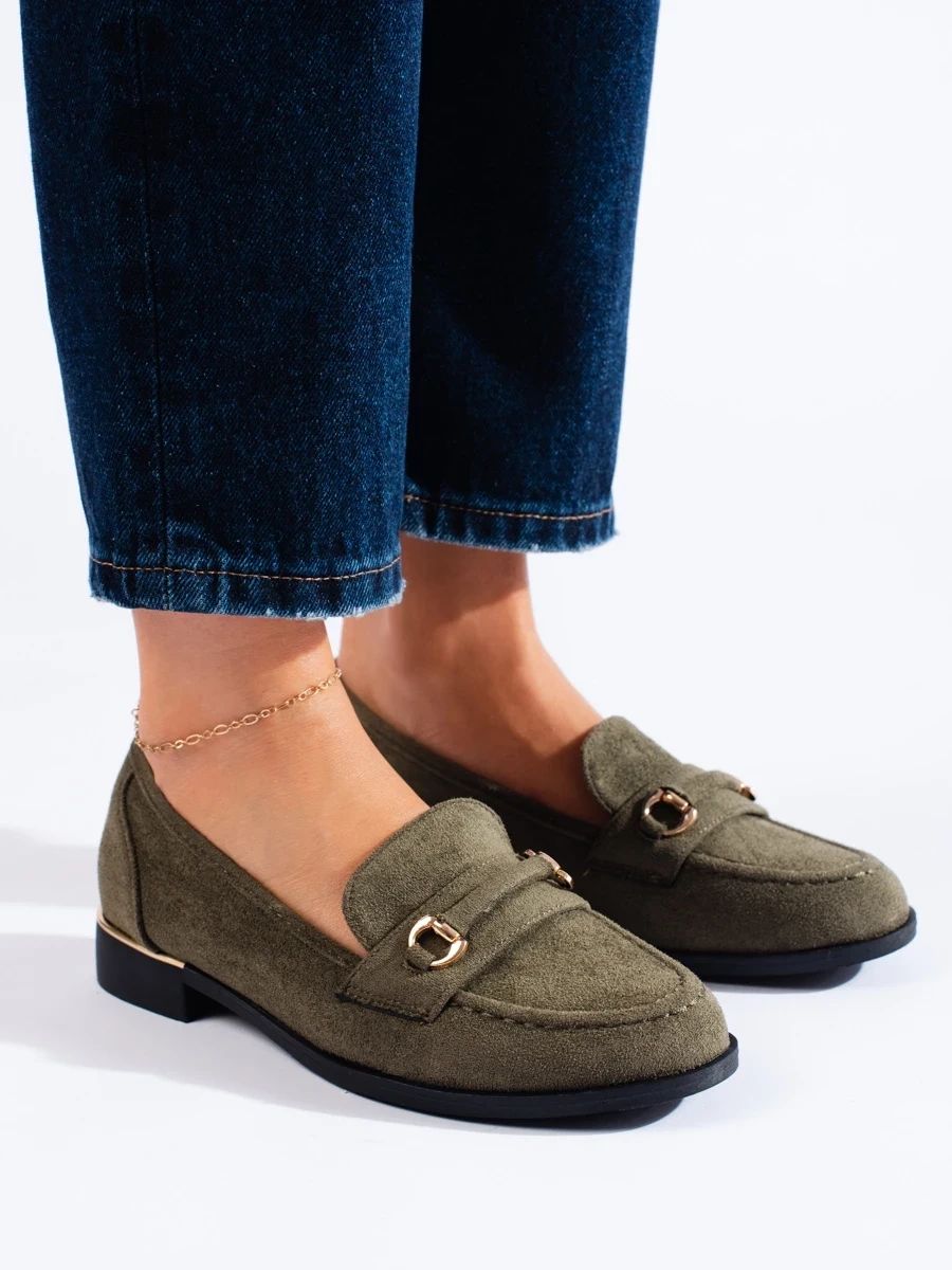 Green Suede Loafers