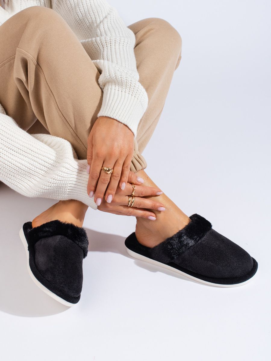 Black ladies slippers