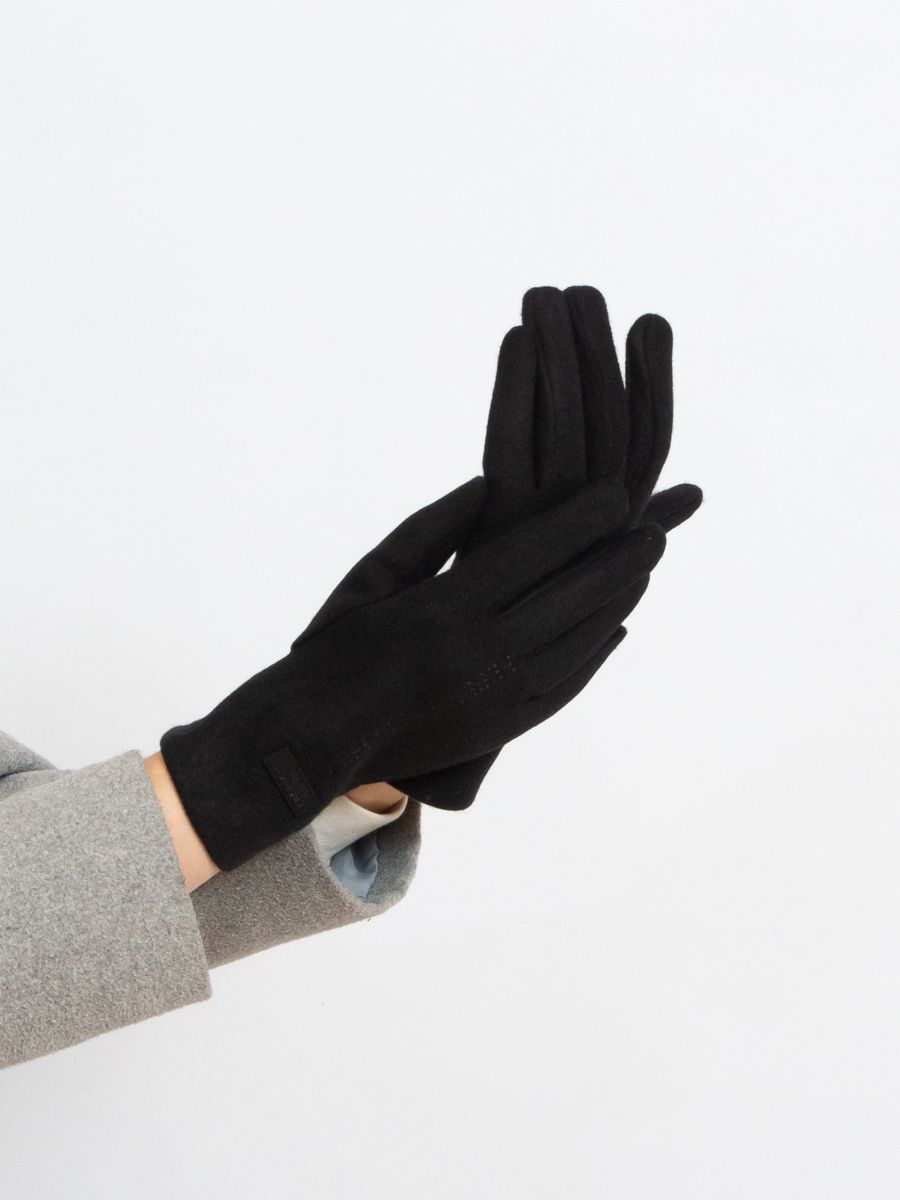 Black warm ladies' gloves