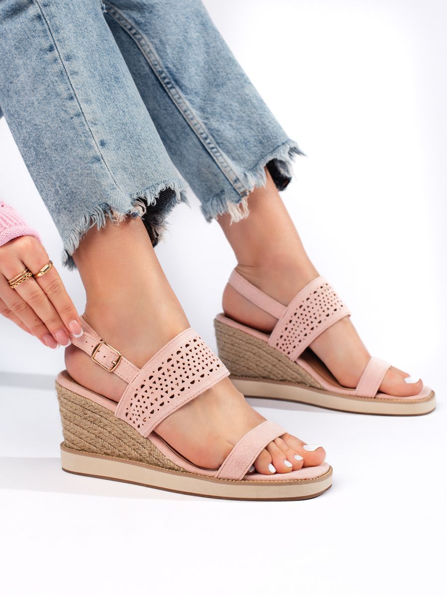 Pink Women's Wedge Sandals