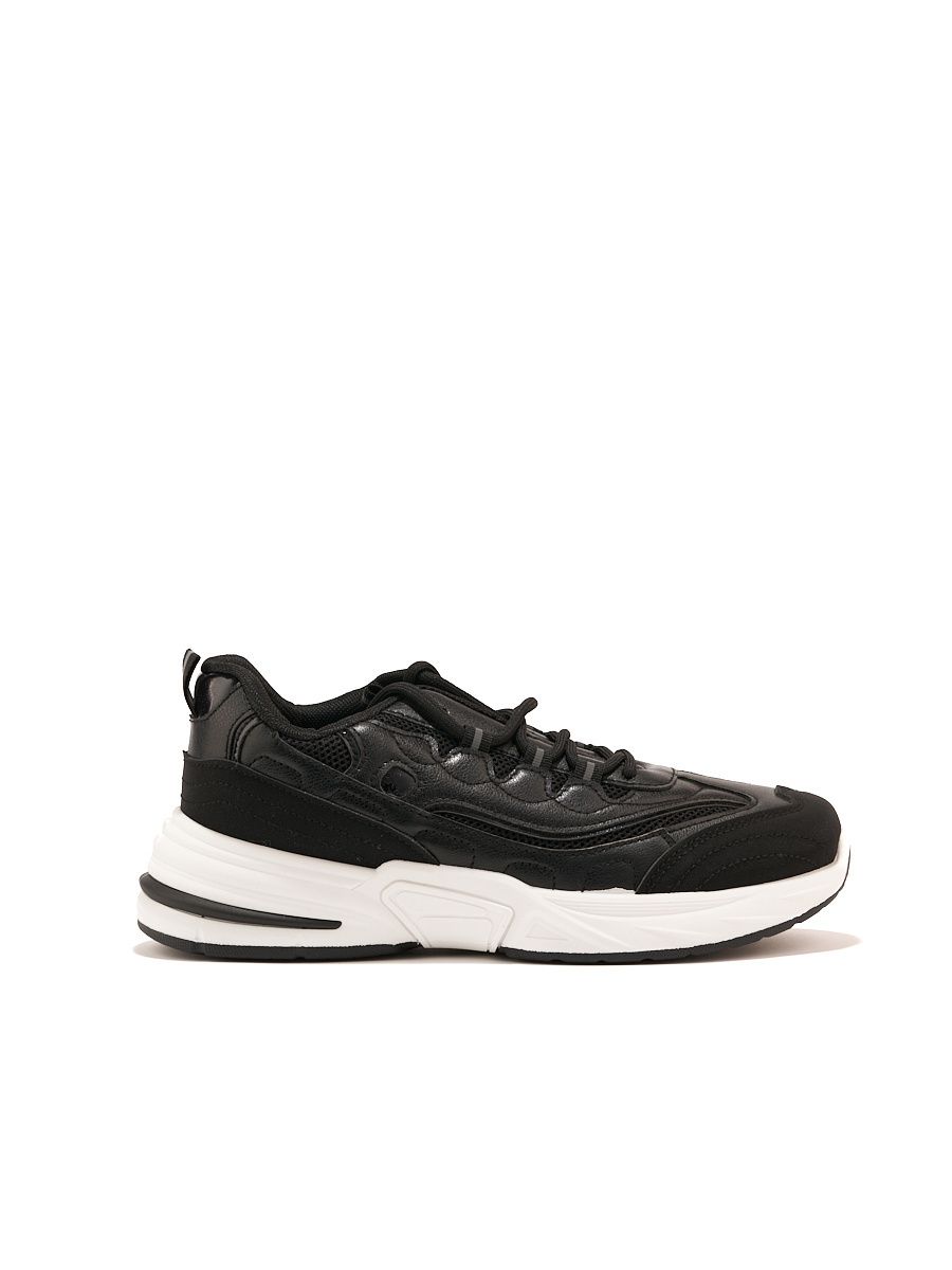 Black Women's Sports Shoes with Thick Sole