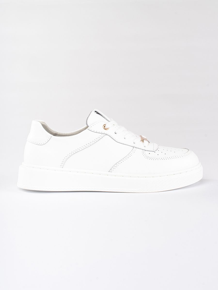 White Women's Leather Sports Shoes