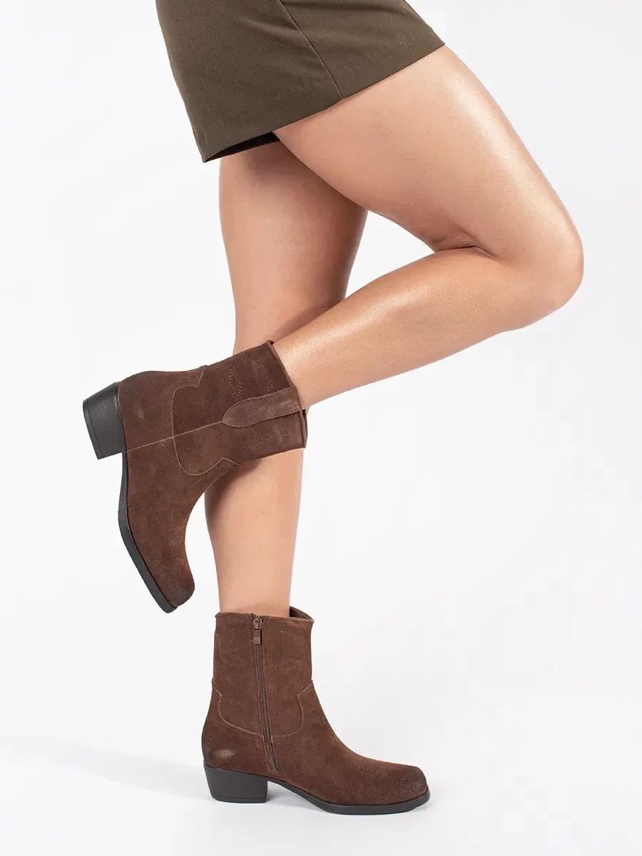 Brown Leather Ankle Boots Sergio Leone