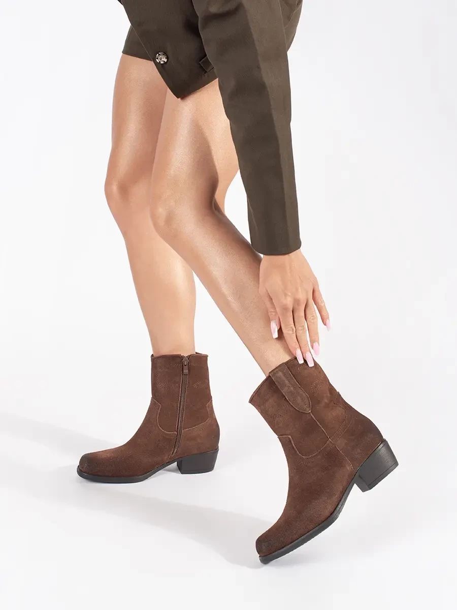 Brown Leather Ankle Boots Sergio Leone