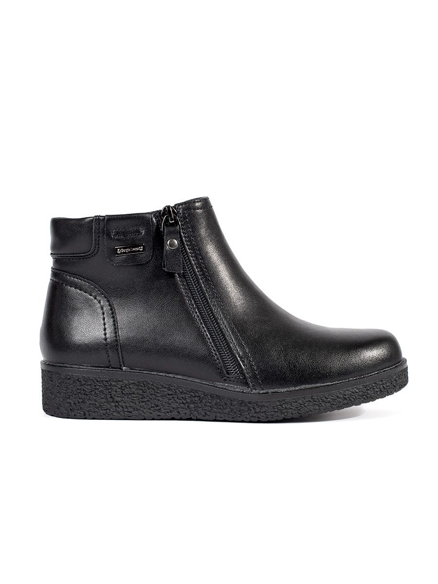 Black Leather Comfortable Insulated Ankle Boots Sergio Leone