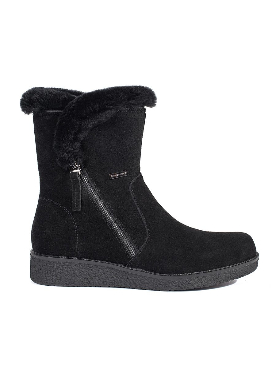 Insulated Black Ankle Boots Sergio Leone in Nubuck Leather