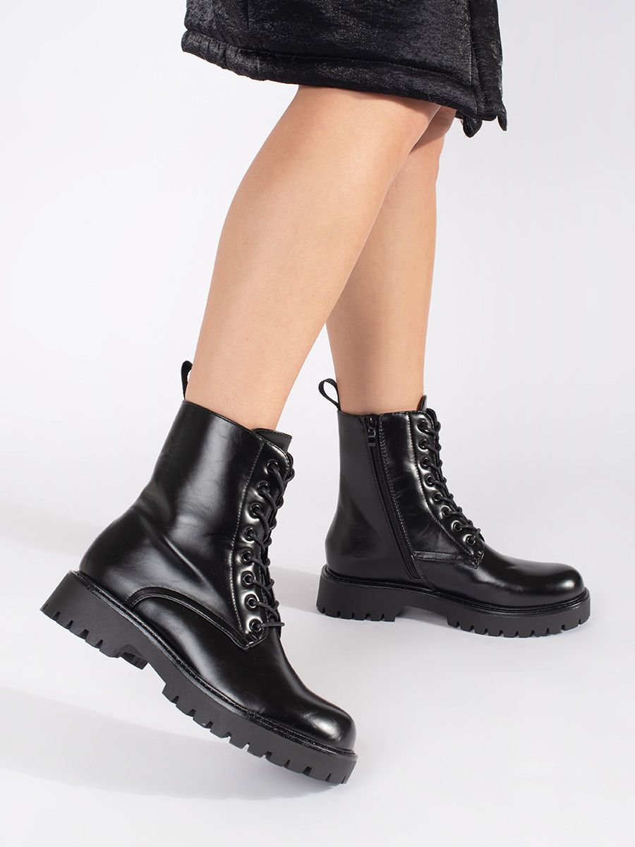 Black Ankle Boots with Platform
