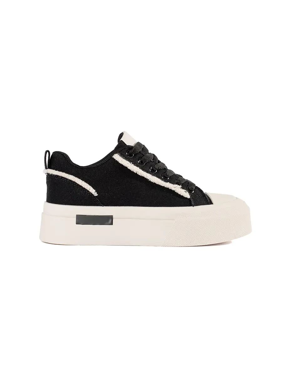 Black and White Platform Sneakers