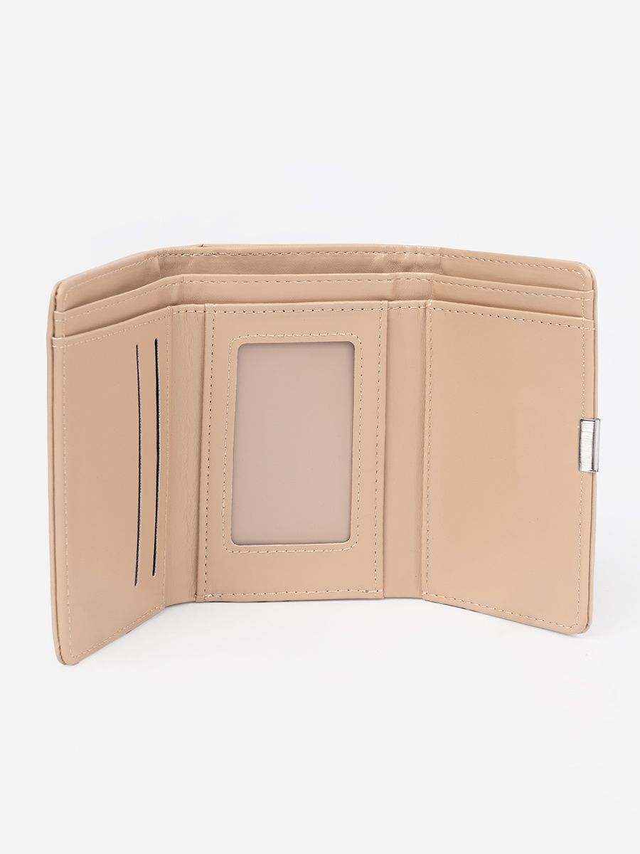 Beige Women's Wallet in Eco-Leather