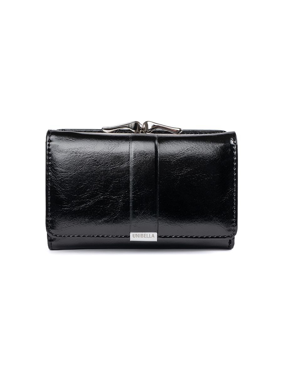 Elegant Black Wallet in Eco-Leather
