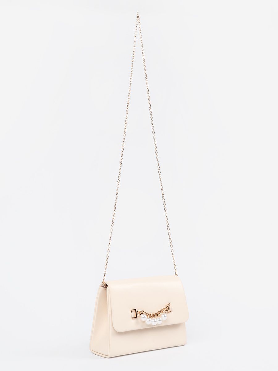 Elegant Small Beige Handbag