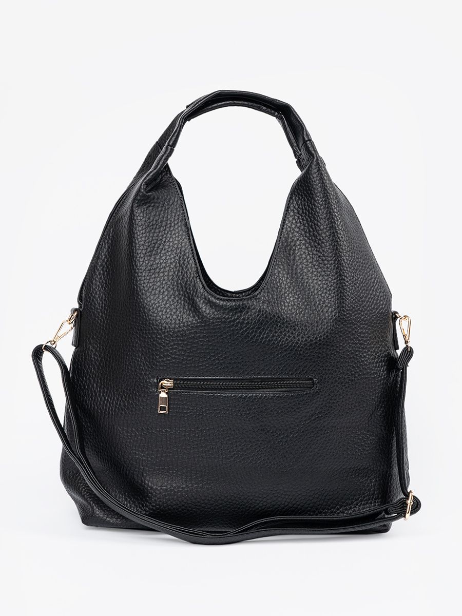 Black Perforated Shoulder Bag
