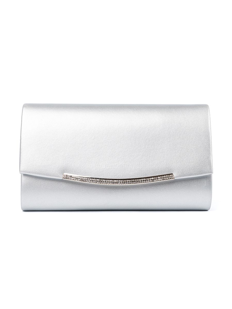 Silver Clutch with Chain