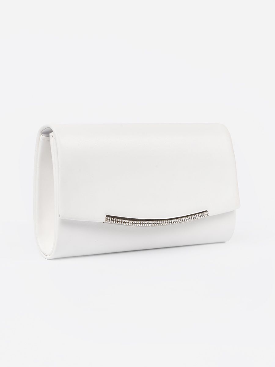 White Clutch with Chain