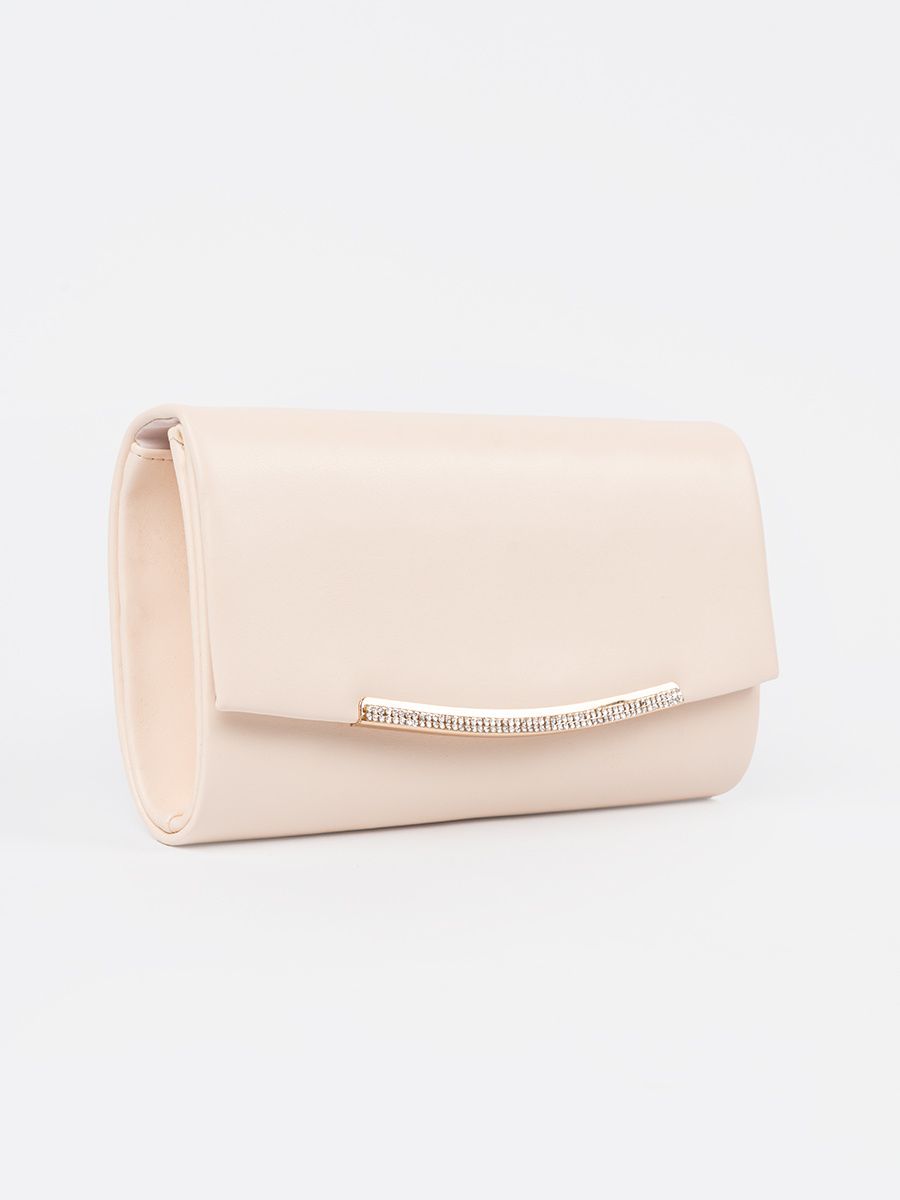 Light Beige Clutch with Chain