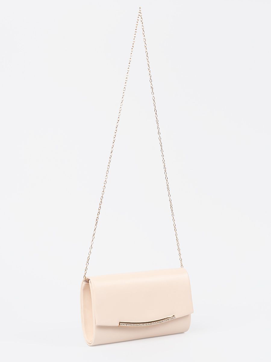 Light Beige Clutch with Chain