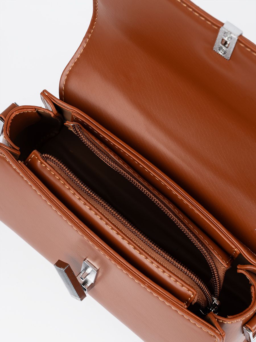 Brown Small Handbag with Handle