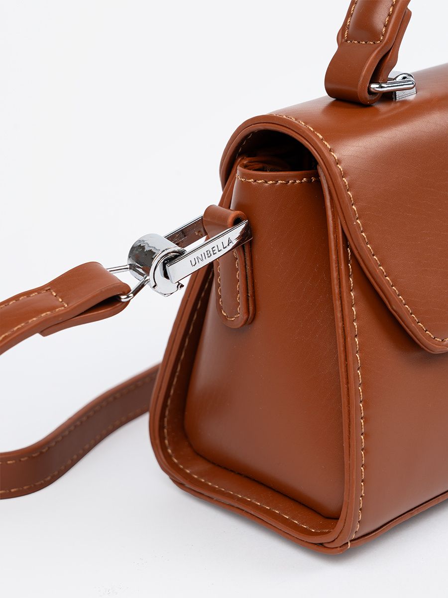 Brown Small Handbag with Handle