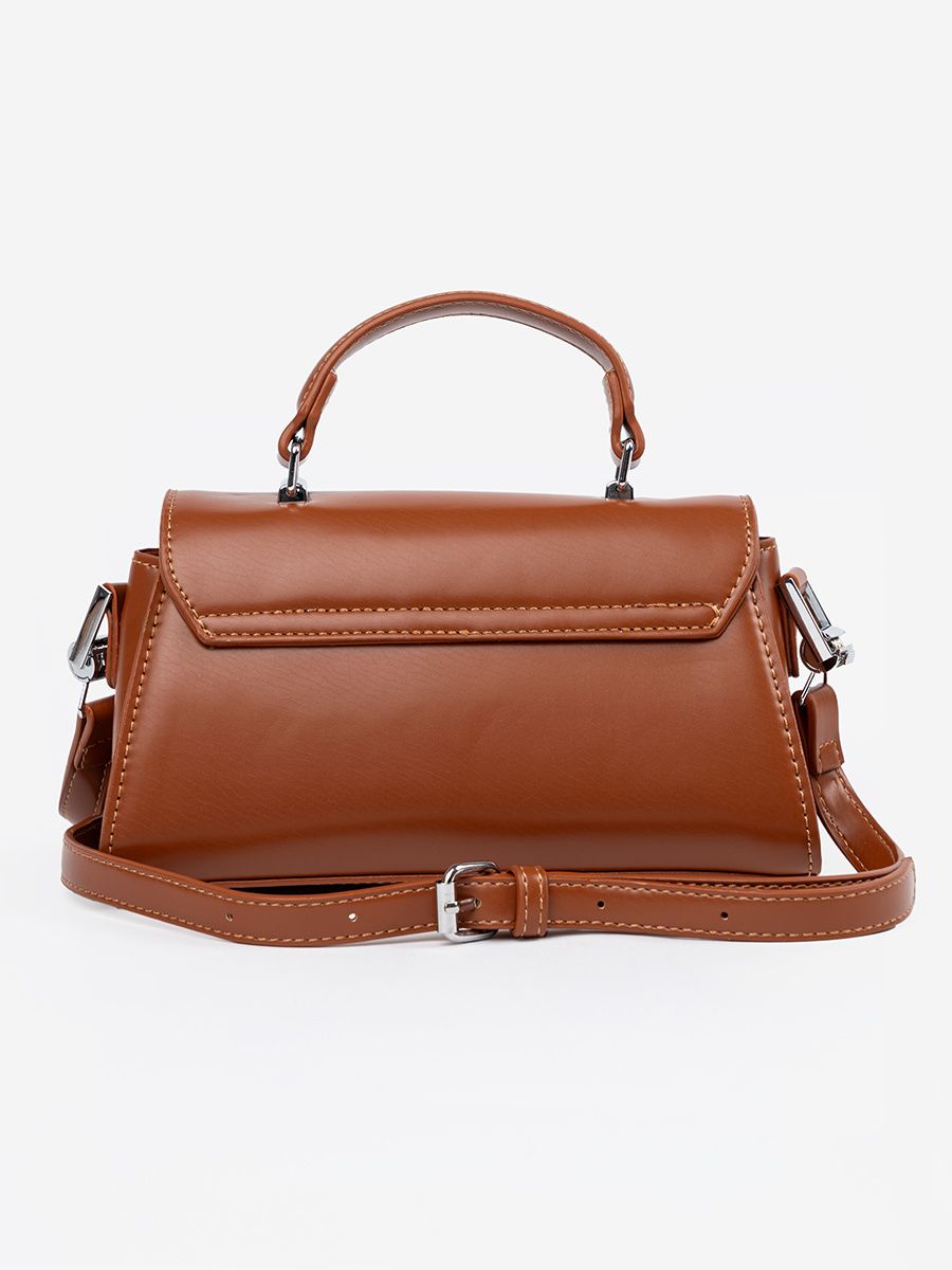 Brown Small Handbag with Handle