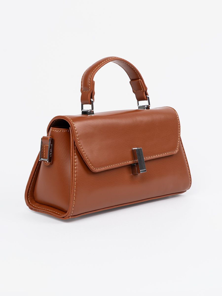 Brown Small Handbag with Handle