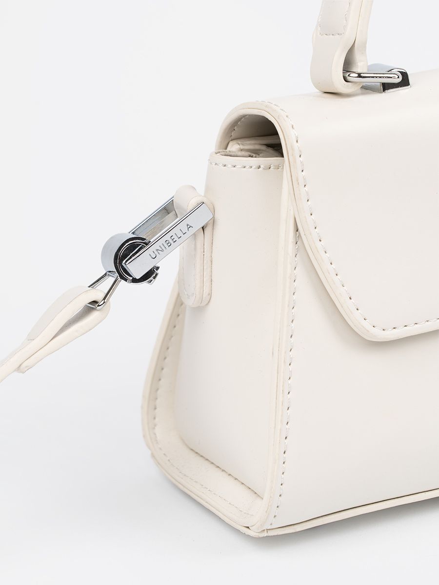 Light Beige Small Handbag with Handle