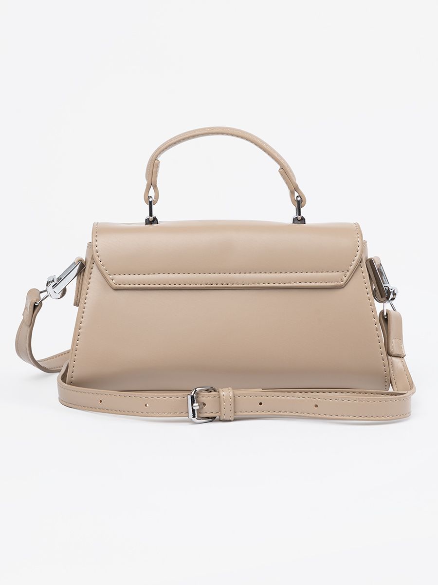 Beige Small Handbag with Handle